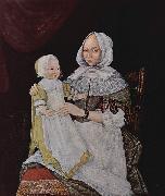 unknow artist Elisabeth Freake und ihrer Tochter Mary painting